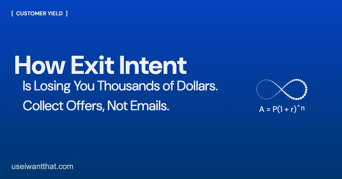 Exit intent losing money open graph image